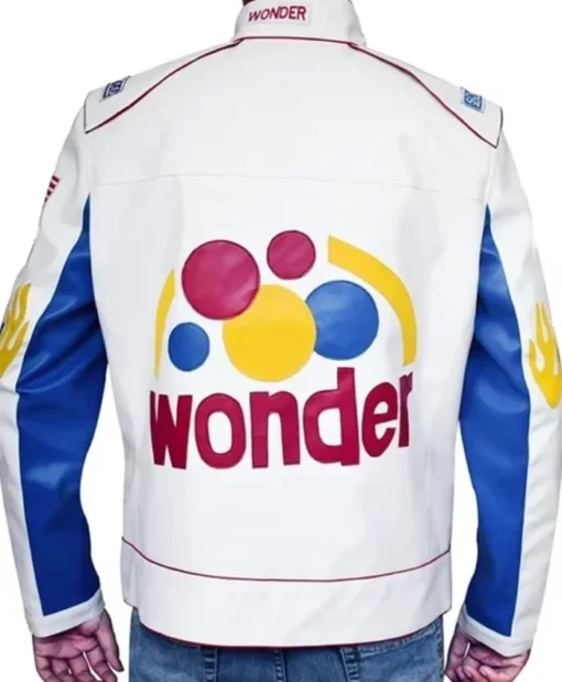 Will Ferrell Wonder Bread Movie Talladega Nights The Ballad of Ricky Bobby Halloween Faux Leather Jacket