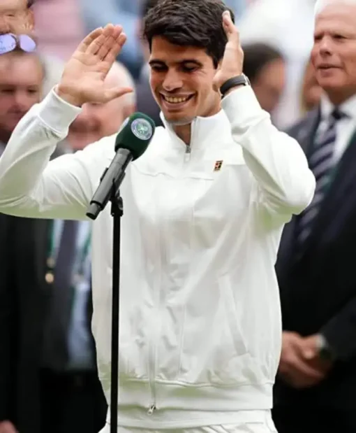 Wimbledon 2024 Carlos Alcaraz White Jacket