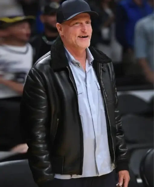 Woody Harrelson 2023 NBA Lakers Leather Jacket