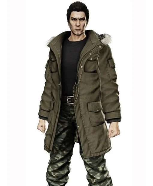 Yakuza 5 Taiga Saejima Hooded Green Parka Jacket