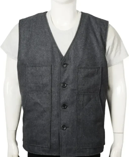 Yellowstone Kevin Costner Grey Wool-Blend Vest