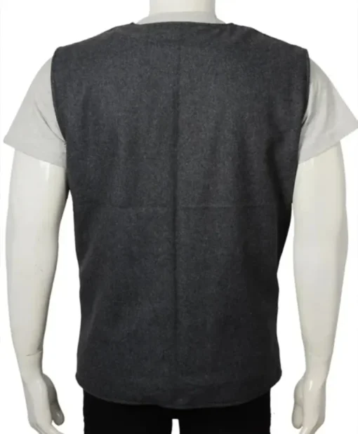 Yellowstone Kevin Costner Grey Wool-Blend Vest For Sale