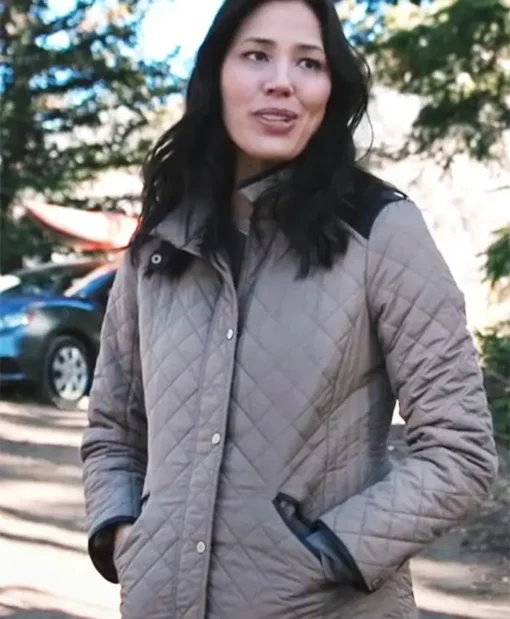 Yellowstone Michaela Conlin Grey Quilted Parachute Jacket