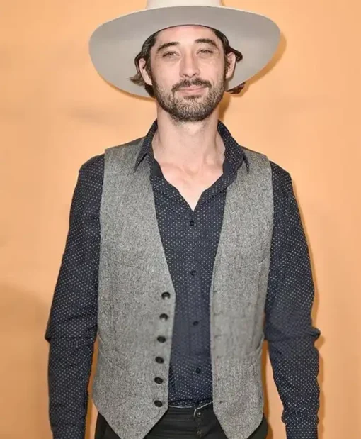 Yellowstone Ryan Bingham Grey Wool Vest