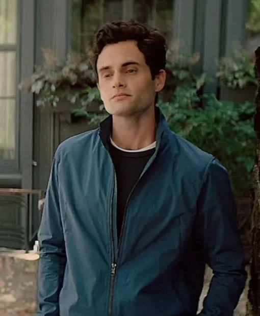 You Season 2 Penn Badgley Blue Cotton Jacket