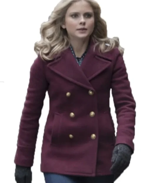 iZombie Olivia Moore Maroon Double Breasted Peacoat