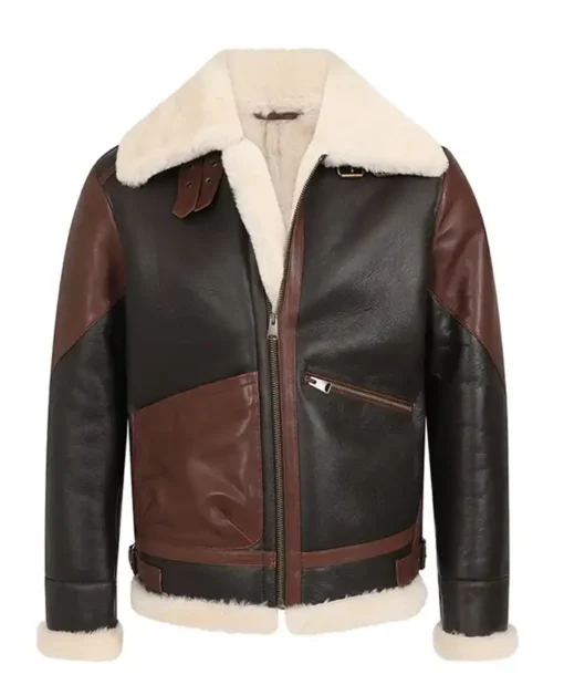 B-3 Shearling Burgundy Leather Jacket