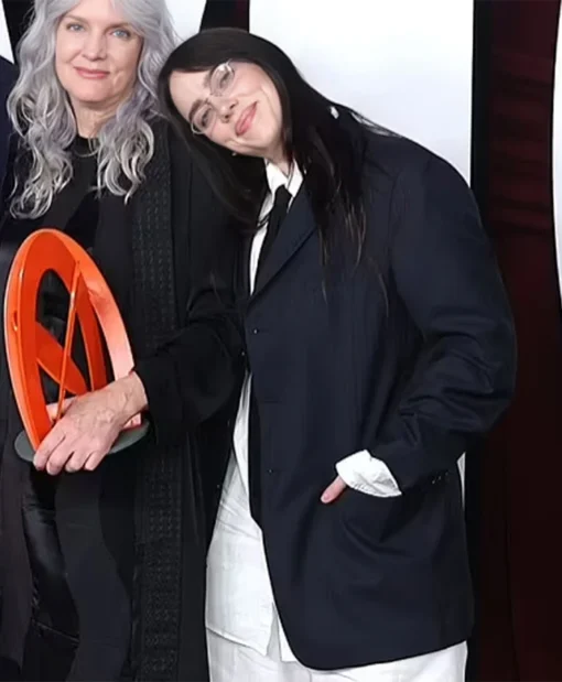 Billie Eilish Glamour Women Of The Year Event Oversize Pinstriped Black Blazer For Unisex