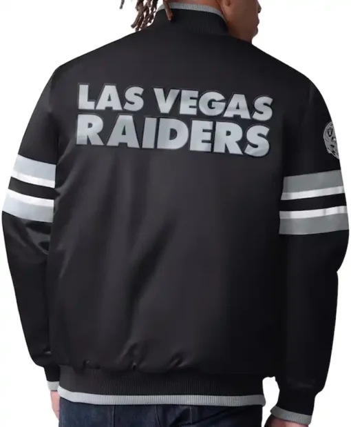 Buy Las Vegas Raiders Starter Black Letterman Varsity Jacket For Men And Women