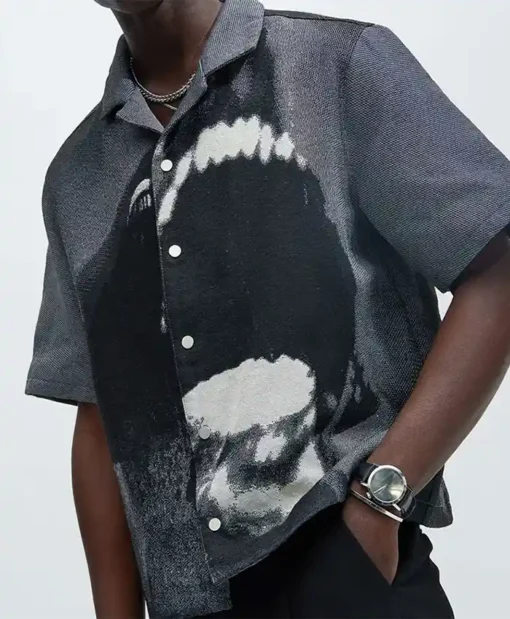 Buy Sherri Jawn Murray Grey And Black Printed Shirt For Men And Women