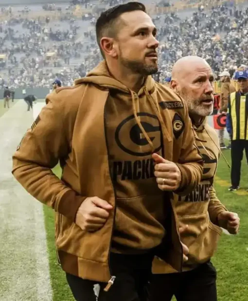 Green Bay Packers Salute To Service Brown Bomber Jacket