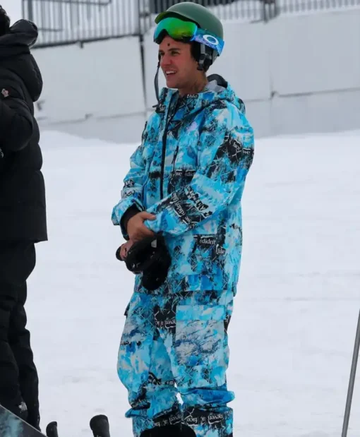 Justin Bieber Aspen Vacation Ski Blue Suit