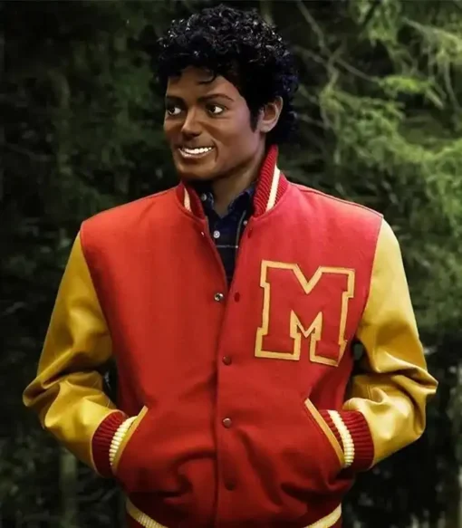 Michael Jackson Thriller Red And Yellow Varsity Jacket