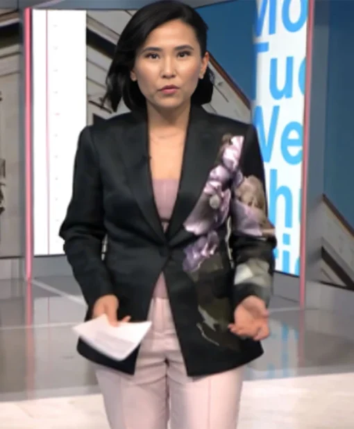 NBC News Daily Vicky Nguyen Black Floral Blazer