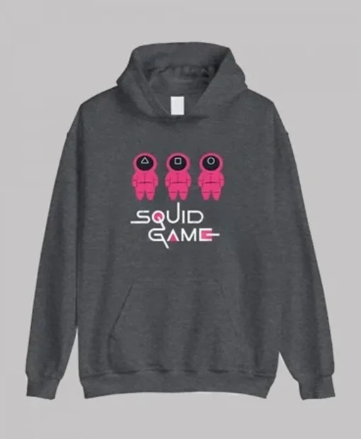 TV Series Squid Game 2021 Fleece Hoodie grey