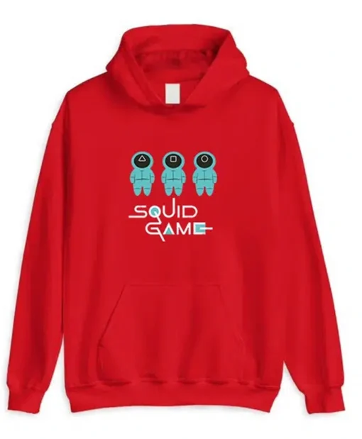 TV Series Squid Game 2021 Fleece Hoodie red