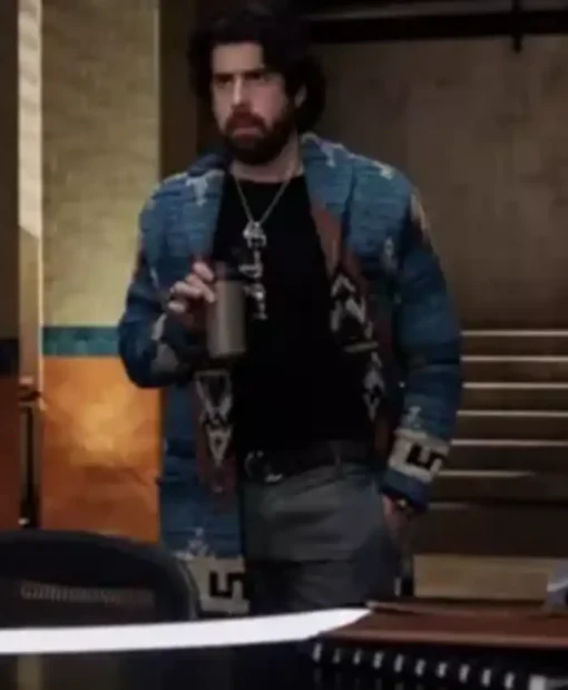 The Equalizer Adam Goldberg Blue Knit Sweater