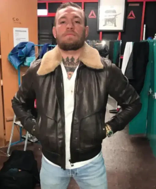 The Notorious Conor Mc Gregor Brown Shearling Jacket