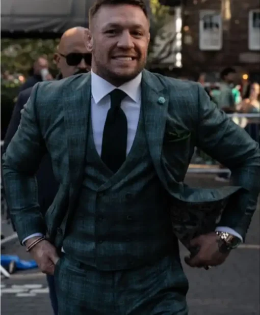 The Notorious Conor Mc Gregor Checked Green Suit