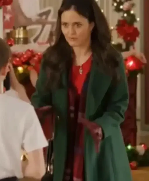 A Cinderella Christmas Ball Danica Mckellar Green Wool Coat