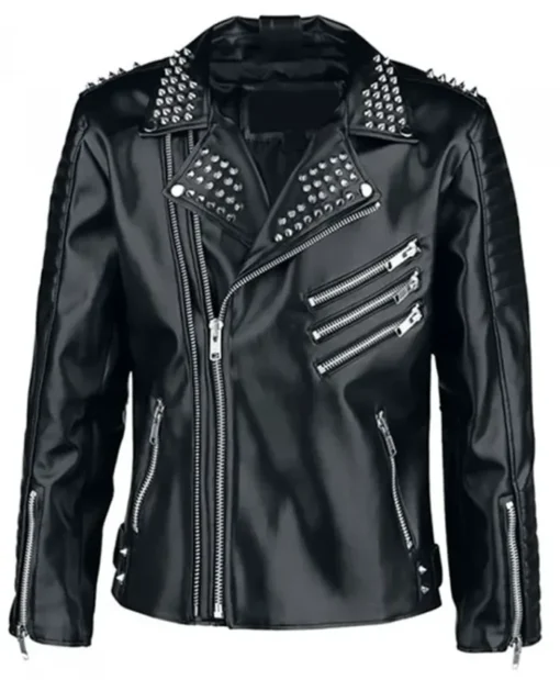 Amelia Black Biker Leather Jacket