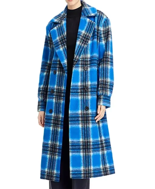 Buy Elsbeth Tascioni TV-Series Elsbeth Season 02 Carrie Preston Blue Plaid Coat For Unisex