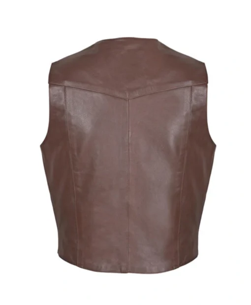 Buy Now Brown Premium Leather Vest For Men's And Women's