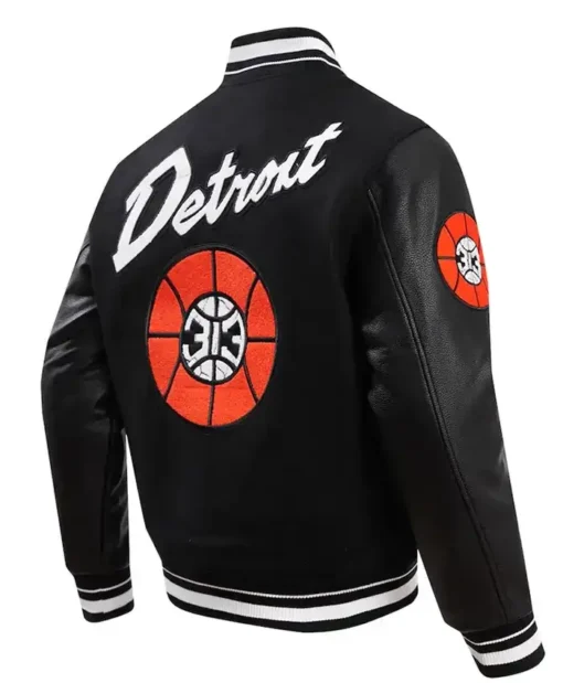 Buy Now Detroit Pistons City Edition Black Varsity Jacket For Sale