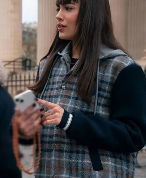 Buy Now Emily in Paris S04 Thalia Besson Checked Bomber Jacket For Sale