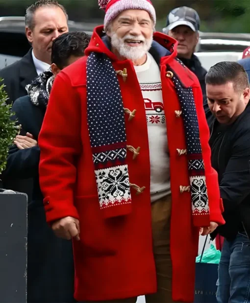 Buy Now The Man With The Bag Arnold Schwarzenegger Red Santa Coat For Unisex