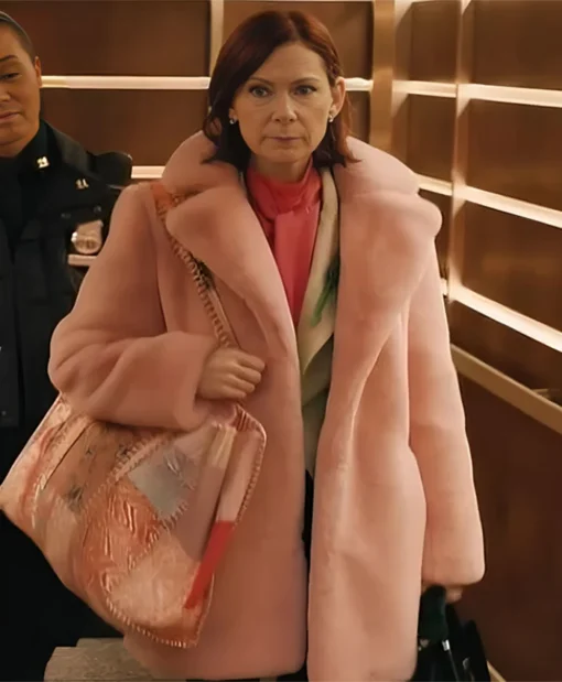 Elsbeth S02 Carrie Preston Fur Pink Coat