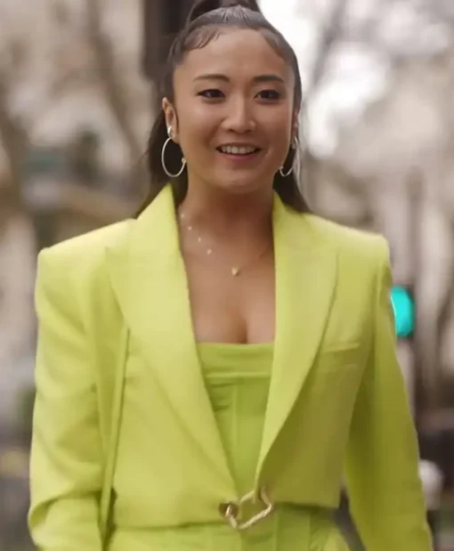 Emily In Paris Ashley Park Neon Cropped Jacket