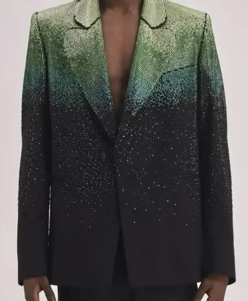 Emily in Paris Samuel Arnold Gradient Embellished Blazer