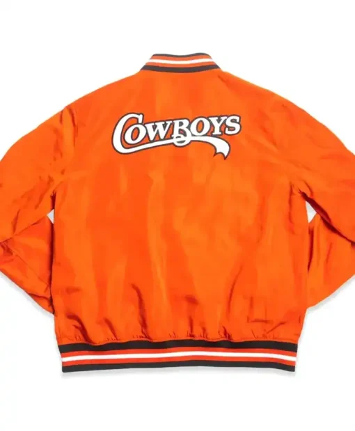 Get Now Oklahoma State Cowboys Vintage Orange Varsity Jacket For Sale