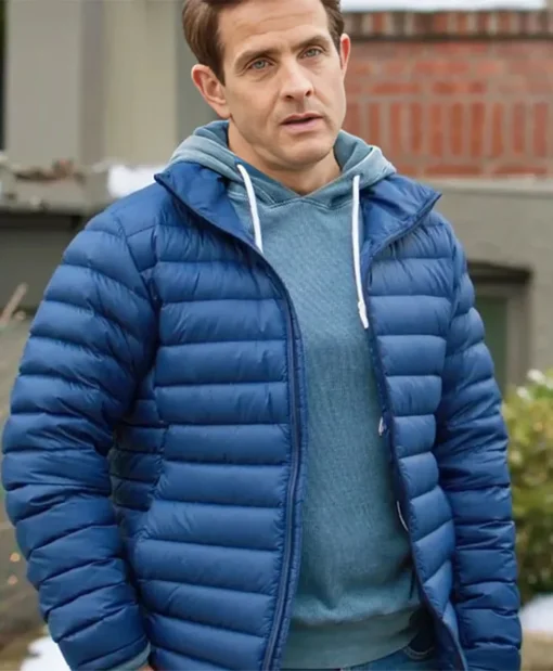 Jingle Bell Love 2024 Joey McIntyre Puffer Blue Jacket