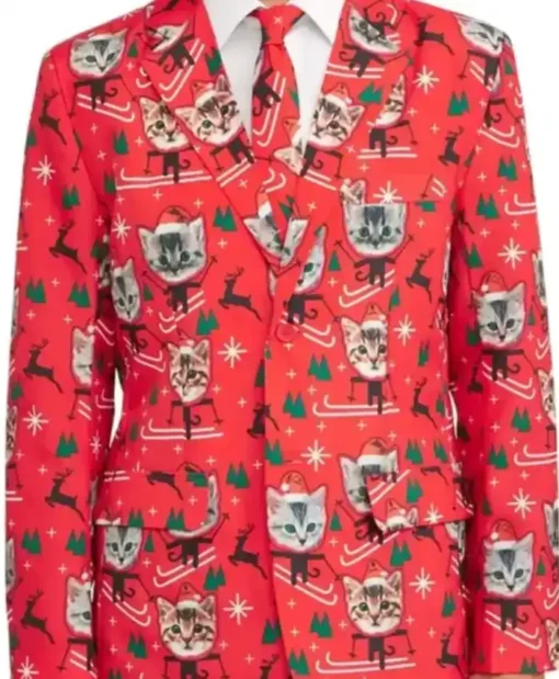 Men Christmas Different Cat Blazer For Sale