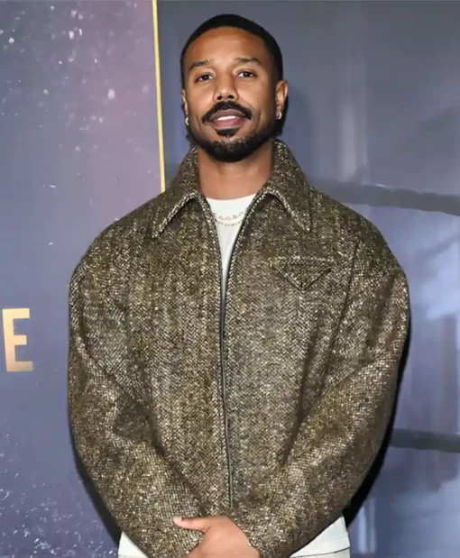 Michael B. Jordan The Fire Inside Premiere Brown Jacket