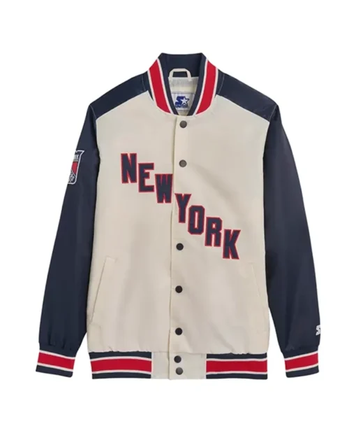 New York Rangers The Renegade Letterman Varsity Jacket