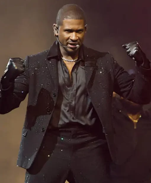 Past Present Future Tour 2024 Usher Black Blazer For Men And Women