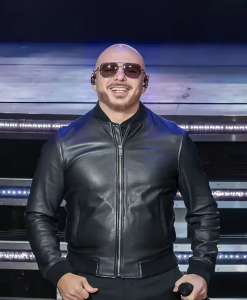 Pitbull Party After Dark Tour Black Bomber Jacket