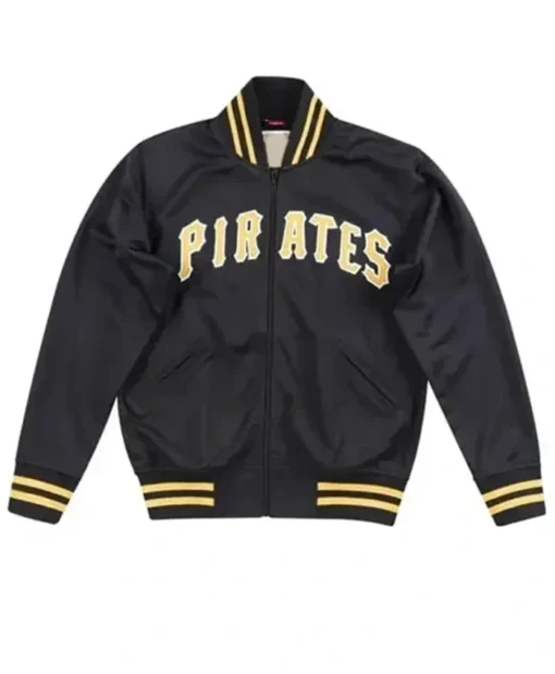 Pittsburgh Pirates Black Vintage Bomber Jacket