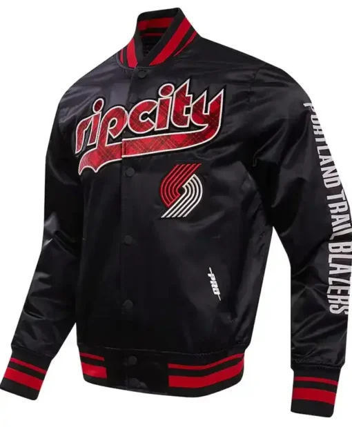 Portland Trail Blazers City Edition Black Satin Jacket