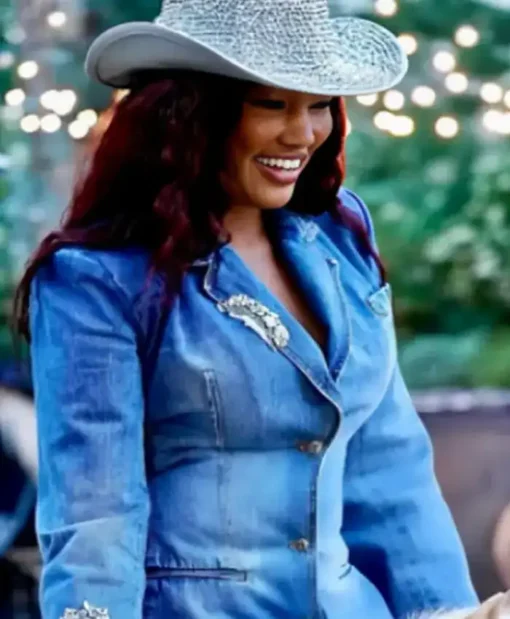 Real Housewives of Beverly Hills Garcelle Beauvais Denim Blazer