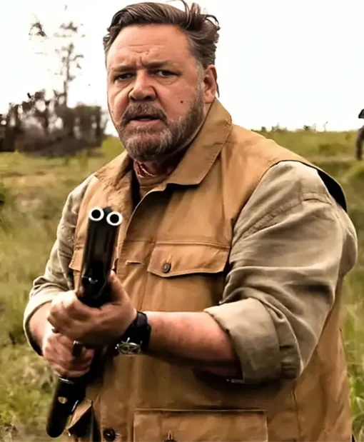 Russell Crowe Kraven The Hunter Brown Cotton Vest