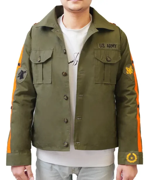 Shrinking Liz Army Green Shirt Jacket