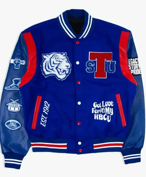 Tennessee State Motto 3.0 Royal Blue Varsity Jacket