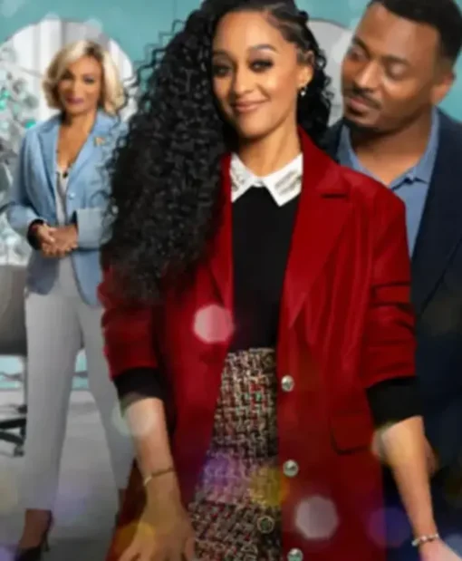 A-Very-Merry-Beauty-Salon-Tia-Mowry-Red-Coat