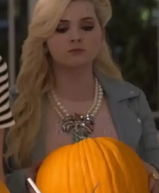 Abigail Breslin Scream Queens Sky Blue Leather Jacket