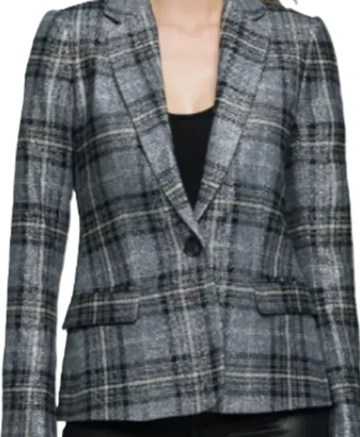 Ava Vitali Days Of Our Lives Grey Plaid Blazer For Women