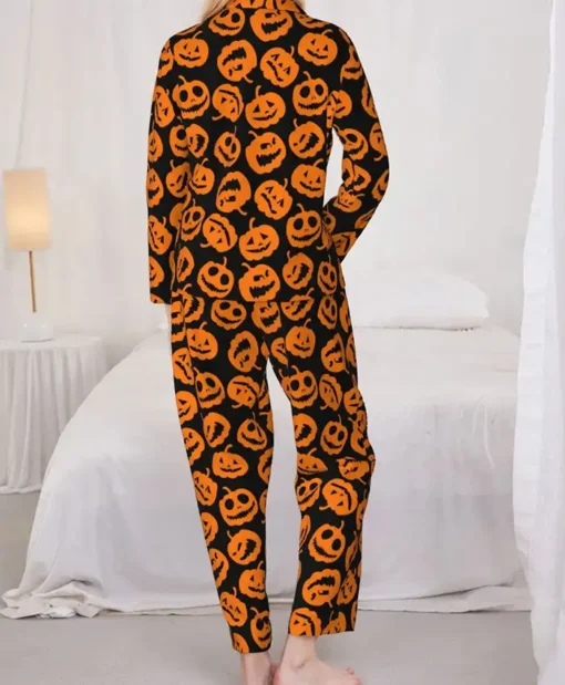 Buy Halloween Party Pumpkin Orange And Black Suit For Unisex